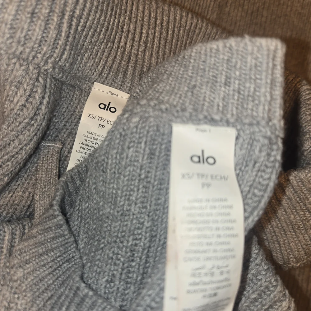 Alo Yoga Domain Rib Knit Crew Sweater and Sweatpant SET sz XS SM MD